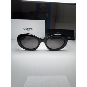 CELINE EYEWEAR Triomphe oval-frame acetate sunglasses